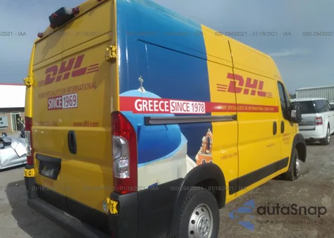 2019 Ram Promaster 2500 High Roof 136" Wb z USA, uszkodzony, nr VIN 3C6TRVCG6KE550622